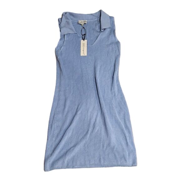 Freshman 1996 XL Light Blue Sleeveless Knit Mini Dress - Picture 1 of 6